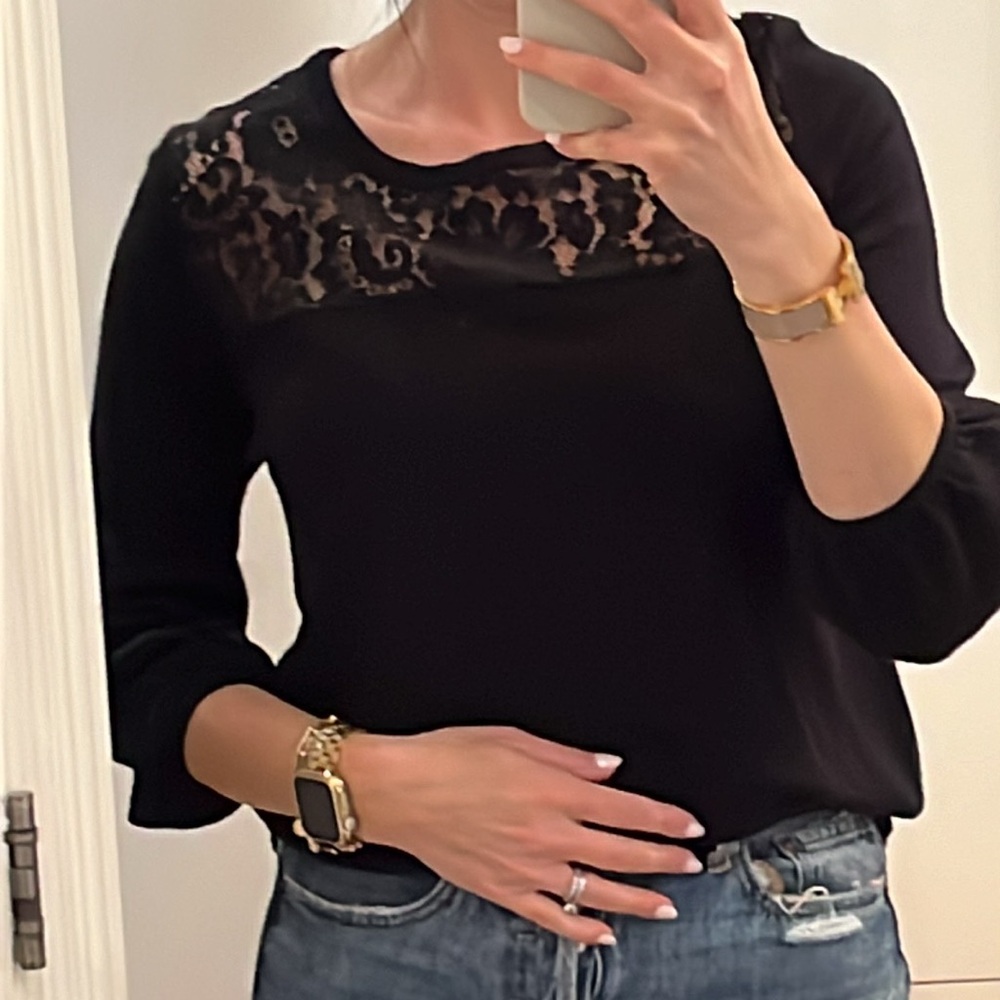 Joie sweater with lace detail